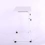 Laptop Cart 23.6'' Mobile Table Fancasa Movable Portable Adjustable Notebook Computer Stand with Wheels (White)
