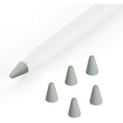 ZALU Compatible with Apple Pencil Tips Replacement for 2nd Gen, Silicone Nibs Cover Writing Protection for iPad Pencil (Grey-5 pcs)
