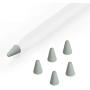 ZALU Compatible with Apple Pencil Tips Replacement for 2nd Gen, Silicone Nibs Cover Writing Protection for iPad Pencil (Grey-5 pcs)