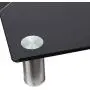 Monoprice Corner Multimedia Desktop Stand, Black Glass 23.6'' x 10.2'' - Stand & Riser, Laptop Stand, Desktop TV Stand w/Height Adjustable Legs - Workstream Collection (116358)