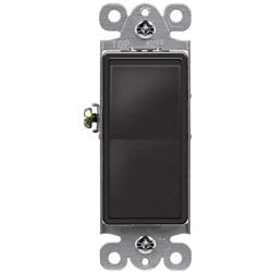ENERLITES Elite Series Decorator Rocker Light Switch, 15A 120V/277V, Single Pole, 3 Wire, Grounding Screw, Residential Grade, UL Listed, 91150-DB, Dark Bronze Color (10 Pack)