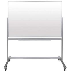 Luxor 60''W x 40''H Double-Sided Mobile Magnetic Glass Marker Board