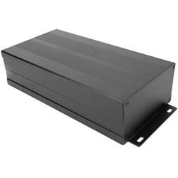 55 x 106 x 200mm Enclosure Electronic DIY Circuit Board Project Aluminum Box Cooling Case Aluminum Alloy Box, Split Type, Black/Sand SilverElectrical Boxes((sand black with bending plate))