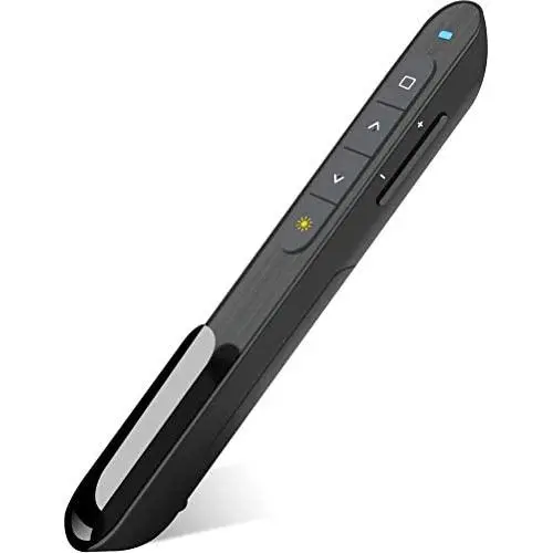 DinoFire Wireless Presenter, Hyperlink Volume Control Presentation Clicker RF 2.4GHz PowerPoint Clicker Presentation Remote Control (Black)