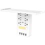6 OUTLETS & 4 USB PORTS Surge Protector Wall Outlet, Just plug-in wall plug to power any smartphone including Phone and Android, lamps, laptops, hair dryer or other electronic.