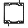 Mxtechnic Brush Wall Plate Decora Style, Cable Pass Through Insert for Wires, 2 Gang Cable Access Strap, Wall Socket for HDTV, HDMI, Wall Cables Brush Plate (2Plate+Kit, 2 Gang White 2kit)
