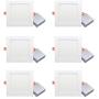 ANC 6 inch 120V IC Rated LED Recessed Low Profile Square Panel Light, Dimmable Wafer Light, 12W 5000K 900lm Canless Downlight, ETL Listed 6 Pack