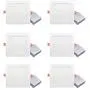 ANC 6 inch 120V IC Rated LED Recessed Low Profile Square Panel Light, Dimmable Wafer Light, 12W 5000K 900lm Canless Downlight, ETL Listed 6 Pack