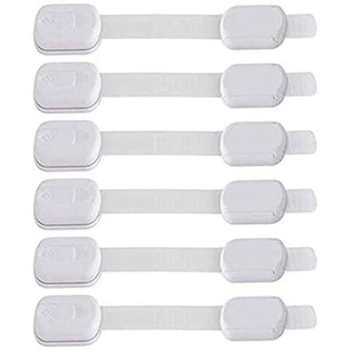 Child Safety Cabinet Locks for Baby Proofing (6 Pack) No Tool or Drilling Needed with Super Strong 3M Adhesive, Multi-Purpose Locks, Baby Proof Home Drawer, Cabinets, Oven, Window, Toilet Seat