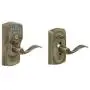 Schlage FE595 CAM 609 Acc Camelot Keypad Entry with Flex-Lock and Accent Levers, Antique Brass