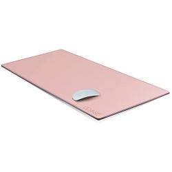 Leather Desk Pad - (35.5 X 15.7 Inch) Desk Accessories Desk Protector Extended Mouse Pad for Office/Home Accessories Writing Pad for Top of Desks (Pink)