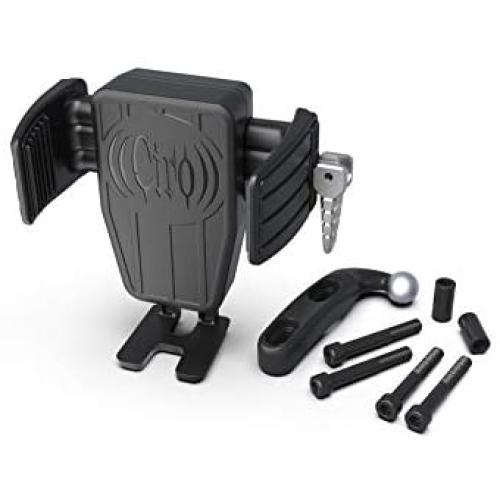 Ciro CYBERCHARGER Phone Holder with 15W Wireless Fast Charger and Black Perch Mount