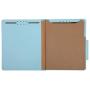 Amazon Basics Classification Folder- 100% Recycled, 2 Dividers, 2'' Embedded, Letter, Light Blue, 10 per Box