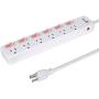 Power Strip Surge Protector with Individual Switches, 6 ft Long Extension Cord,ETL Certification, 1875W / 15A / 125V Wall-Mounted for Office Dormitory Kitchen Home Theater