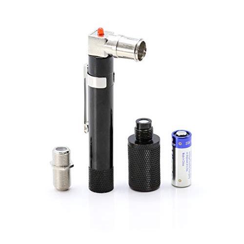 Coaxial (Coax) Pocket Continuity Tester (Tracer) with Voltage Toner (Sound) and Barrel Connector Bundle, For testing, labeling, and identifying coaxial lines - POCKET TONER