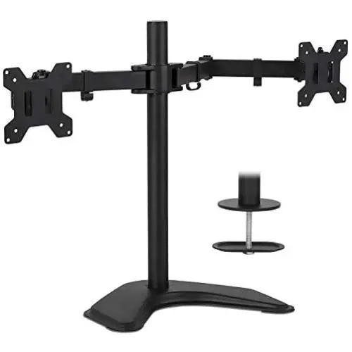 Mount-It! Dual Monitor Stand | 2 Monitor Mount Fits 19 20 21.5 24 27 29 32 Inch Computer Screens | Free Standing and Grommet Bases | Two Heavy Duty Tilt Swivel Height Adjustable Arms | VESA Compatible Mount-It! Dual Monitor Stand | 2 Monitor Mount Fits 19 20 21.5 24 27 29 32 Inch Computer Screens | Free Standing and Grommet Bases | Two Heavy Duty Tilt Swivel Height Adjustable Arms | VESA Compatible