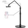 viozon Tablet Phone Overhead Stand, Height & 360 Degree Angle Adjustable, Aluminum Desktop Stand, Compatible with 3.5-10'' Cellphone or Tablet Such as iPhone iPad Pro Air Mini, Samsung, Nexus(AP-4PB)