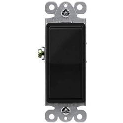 ENERLITES 3-Way Decorator Paddle Light Switch, Single Pole or Three Way, 3 Wire, Grounding Screw, Residential Grade, 15A 120V/277V, UL Listed, 93150-BK-10PCS, Black (10 Pack)