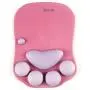 Cat Paw Mouse Pad with Wrist Support Soft Silicone Wrist Rests Wrist Cushion Comfort Mouse Pad Computer Mouse Mat Desk Decor Green(10.7x7.8x0.9) (Rose Red)