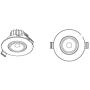 Lightolier (Pack of 4) 3'' 8W Round Mini Gimbal, 90 CRI, 3000K, Narrow Flood, White, LED Down Light, Easy to Use and Install, Save Time and Energy