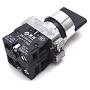 Antrader 4pcs ZB2-BE101 SPDT 2NO 4 Pin 3 Position Round Top Rotary Selector Switch AC 600V 10A