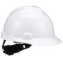 MSA-475358 White V-Gard Polyethylene Cap Style Hard Hat With 4 Point RatchetRatchet Suspension