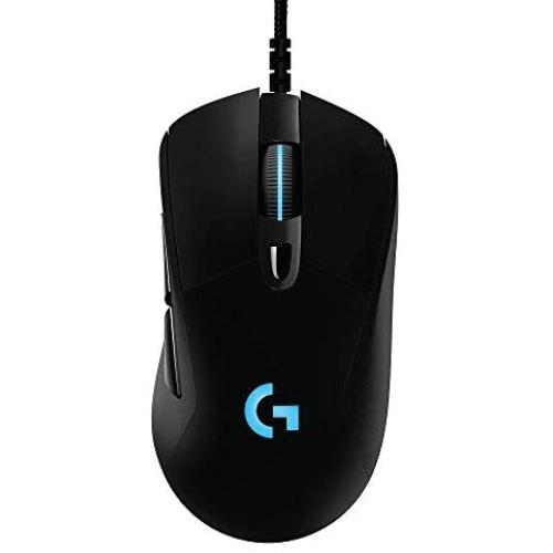 Logitech G403 Hero 25K Gaming Mouse, Lightsync RGB, Lightweight 87G+10G optional, Braided Cable, 25, 600 DPI, Rubber Side Grips
