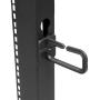 StarTech.com 25U Open Frame Server Rack - 4 Post Adjustable Depth (22'' to 40'') Network Equipment Rack w/ Casters/ Levelers/ Cable Management (4POSTRACK25U), Black