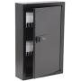 AdirOffice Steel Key Cabinet - Heavy Duty Key Safe - Security Lock Box with Combination Lock - Sturdy Security Box - Holds 40 Keys (Black)