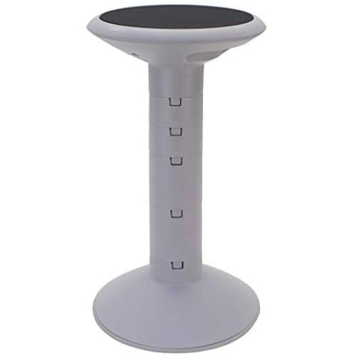 Storex Active Tilt Stool, Ergonomic Seating for Flexible Office Space and Standing Desks, Adjustable 12-24 Inch Height, Gray (00322U01C)