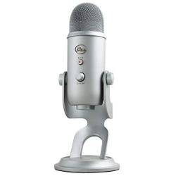 Blue Yeti USB Mic for Recording & Streaming on PC and Mac, 3 Condenser Capsules, 4 Pickup Patterns, Headphone Output and Volume Control, Mic Gain Control, Adjustable Stand, Plug & Play - Space Gray