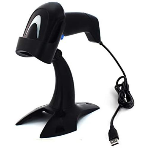 KKMO Automatic Sensor 1D/2D/QR/PDF417/Data Matrix Imaging USB Barcode Scanner CCD Bar Code Reader for Mobile Payment Computer Screen + Stand Holder