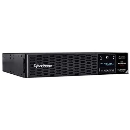CyberPower PR2000RT2UN Smart App Sinewave UPS System, 2000VA/2000W, 8 Outlets, 2U Rack/Tower, RMCARD205 Pre-Installed