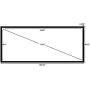 Silver Ticket Products STR Series 6 Piece Home Theater Fixed Frame 4K / 8K Ultra HD, HDTV, HDR & Active 3D Movie Projection Screen, 2.35:1 Format, 115'' Diagonal, White Material STR-235115