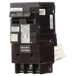 Siemens QF250A Breaker Ground Fault Circuit Interrupter, 50 Amp, 2 Pole, 240 Volt, 10,000 AIC