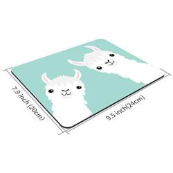 Dynippy Mouse Pad Gaming Mouse Pads Non-Slip Rubber Base Mousepad Square Mouse Mat for Desktops Computer Laptops (Cute Llama)