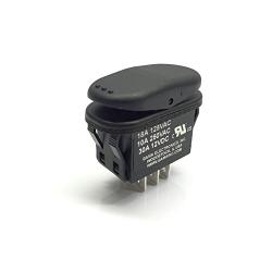 GAMA Electronics Waterproof 30 Amp Double Pole 3 Position Momentary On-Off-Momentary On Rocker Switch DPDT