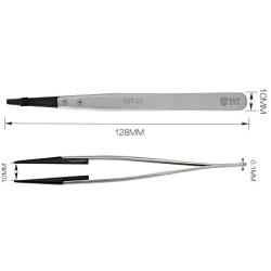BES Precision ESD Stainless Steel Replaceable Tweezers for Electronics Laboratory Work BST-2A