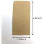 Brown Kraft Paper Envelopes for Storing Small Parts, Coins, Jewelry, Stamps, Small Electronic Parts, Seeds Envelopes 2.36 x 4.33 inches 100PCS
