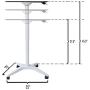 Pneumatic Adjustable Height Laptop Desk, Sit and Stand Mobile, Ergonomic Design, Excellent Computer Workstation for Classrooms, Offices, and Home! 25.5x18 CARTMAY(White)
