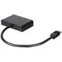 Monoprice 121972 2-Port DisplayPort 1.2 to DisplayPort Multi-Stream Transport (MST) Hub, DP to DP, Black, 7.6 x 5.8 x 1.3