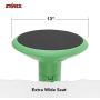 Storex Wiggle Stool, Adjustable Height 12”, 14”, 16”, or 18” for Active Seating in The Classroom, Green (00304U01C)