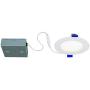 Bazz WFDISK400WX4 Slim Disk Colors Smart Home Wi-Fi RGB LED Recessed Fixture Kit, Tunable, Dimmable, Alexa and Google Assistant Compatible, Damp Location, White. 4 Count