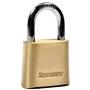 Sesamee K436 4 Dial Bottom Resettable Combination Brass Padlock with 1-Inch Hardened Steel Shackle and 10,000 Potential Combinations - 6 Pack