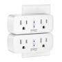 Smart Plug Gosund WiFi Outlet Extender Dual Socket Plugs Works with Alexa Google Home, Schedule and Timer, Control Independently or Together, 10A, No Hub Required, FCC Listed (2 Pack)