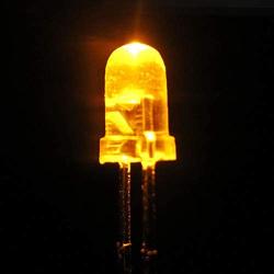 Novelty Place 100 Pcs 5mm Yellow LED Diode Lights - [Ultra Bright] Clear Transparent DC 2V 20mA Emitting Diodes LEDs Bulb - DIY Science Project Electronics Components Lighting Kit
