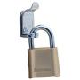 Sesamee K436 4 Dial Bottom Resettable Combination Brass Padlock with 1-Inch Hardened Steel Shackle and 10,000 Potential Combinations - 6 Pack