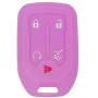 LemSa 2Pcs Silicone Keyless Entry Remote Car Smart Key Fob for GMC Acadia Terrain Yukon Chevrolet Suburban Tahoe HYQ1AA 13584502 1551A-AA, Black Purple