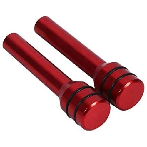 Qiilu 2 pcs Car Lock Knobs, Universal Car Truck Aluminum Interior Door Lock Knob Pins Cover(Red) Qiilu 2 pcs Car Lock Knobs, Universal Car Truck Aluminum Interior Door Lock Knob Pins Cover(Red)
