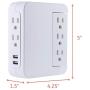GE Surge Protector Tap Computer Surge Protector (39429) White